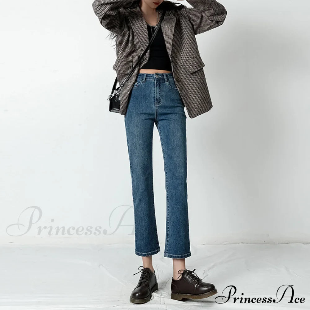 Vintage Mid Waist Elegant Skinny Jeans