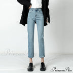 Vintage Mid Waist Elegant Skinny Jeans