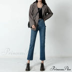 Vintage Mid Waist Elegant Skinny Jeans