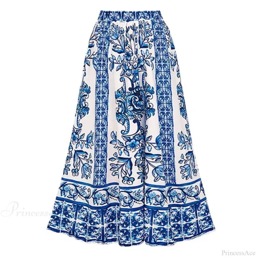 Vintage Printed Sarong Two Piece Set