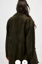 Vintage Simple Suede Single Breasted Jacket