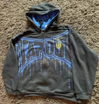 Vintage Skull Rose Print Hoodie