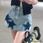 Vintage Stars Retro Y2K Harajuku A-line Korean Skirt