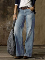 Vintage Style Loose Wide Leg Streetwear Denim Jean