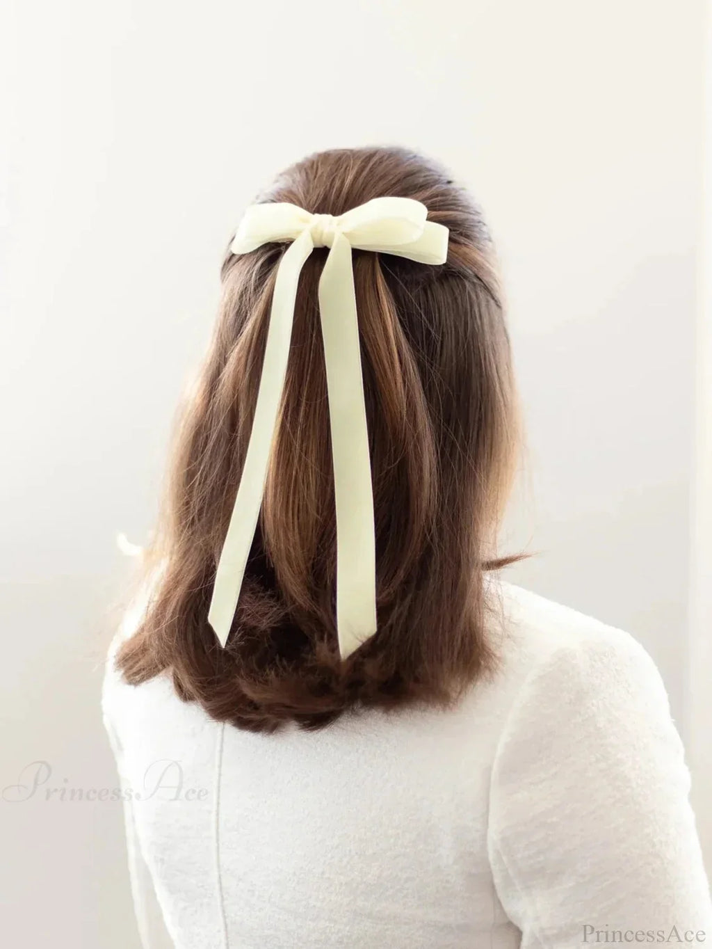 Vintage Velvet Black Ribbon Top Clip Hair Accessory