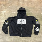 Vintage Wash Zip Up Hoodie
