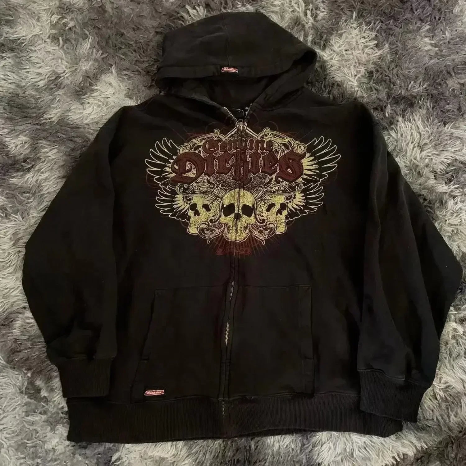 Vintage Wash Zip Up Hoodie