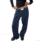 Vintage Wide Leg Drawstring High Waist Pants