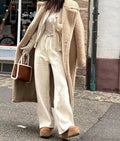 Vintage Wool Blend Double-Breasted Overcoat