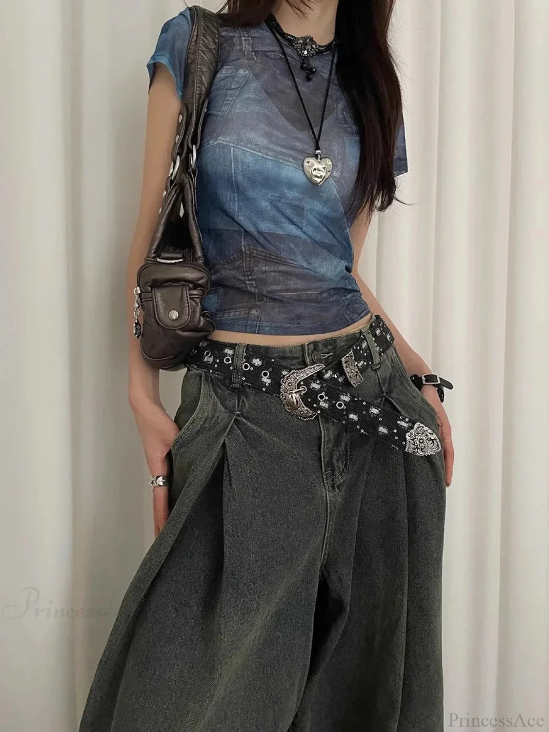 Vintage Y2K Dark Jeans Strap