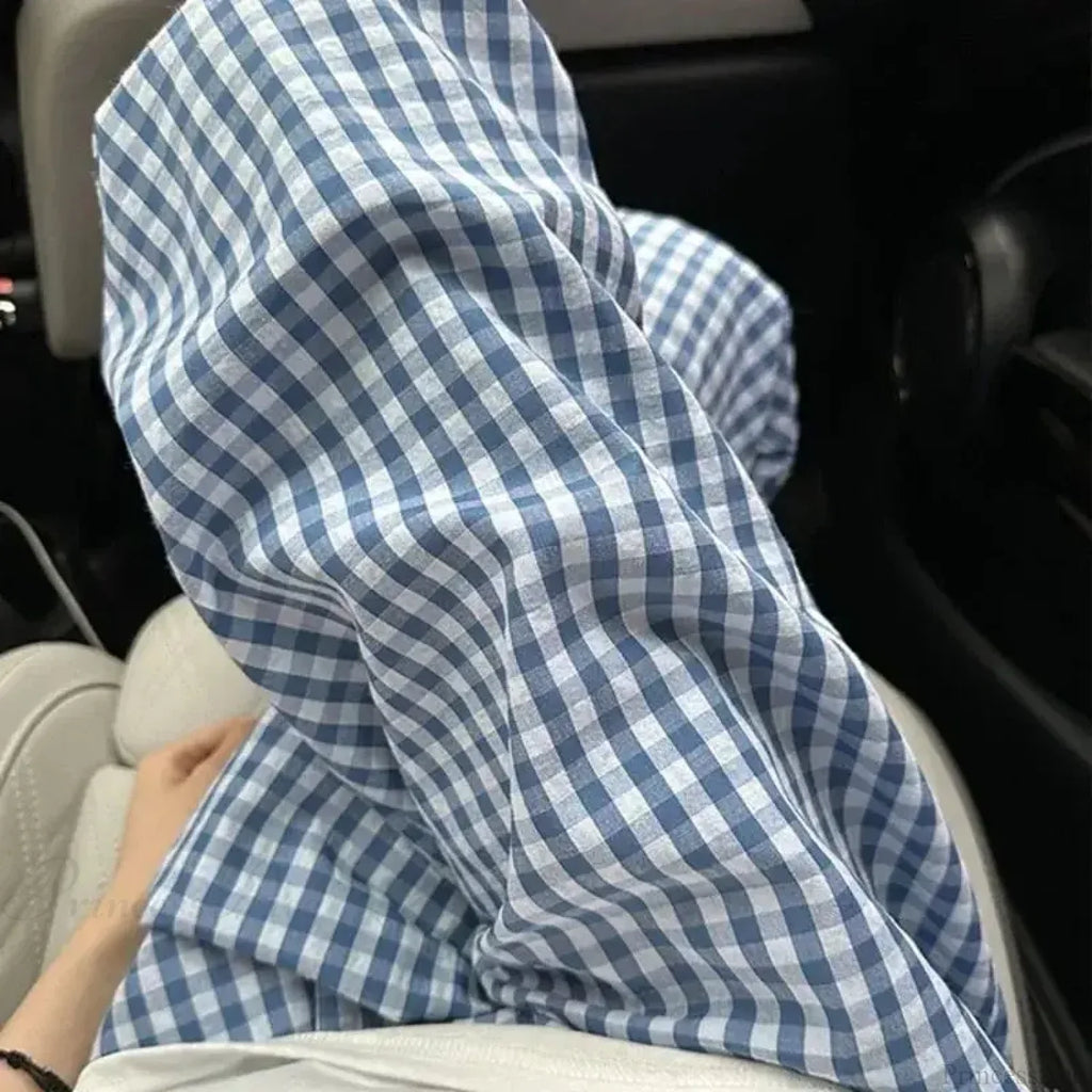 Vintage Y2K Plaid Women Casual Baggy Pants