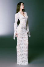 Virginia Sheer Lace Mermaid Maxi Dress