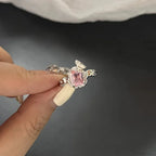 Vivid Stone Drip Rhinestone Gothic Ring
