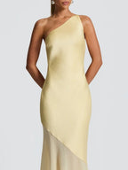 Vivienne One-Shoulder Mesh Maxi Dress