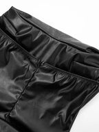 Vivienne Ruched Faux Leather Mini Dress