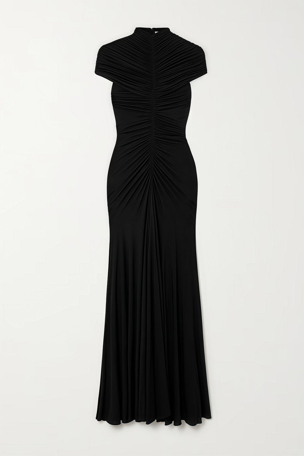 Corake Black Mesh Pleated Maxi Dress