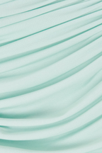 Gini Fitted Half-High Neck Pleated Maxi Dress