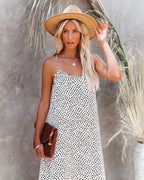 Walk On By Printed High Low Ruffle Maxi Dress