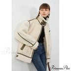 Warm Loose Leather Patchwork Jacket