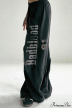 Washed Loose Wide-Leg Casual Pants