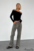 White Asymmetrical Neck Cold Shoulder Knit Long Sleeve Tee