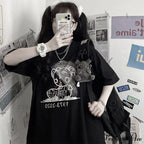 White Cartoon Female Kawaii Tops Tee