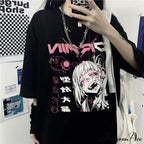 White Cartoon Female Kawaii Tops Tee