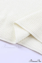 White Neck Knit Ribbed Halter Tank Cross Criss Top