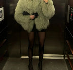 White Thicken Cropped Coat