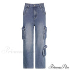 Wide Leg High Waist Straight Trousers Overalls