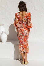 Brianna Effortless Beach Dress in Retro Vintage Style Statement Occasion Edit