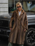 Winter Lapel Loose Long Coat