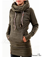 Hooded Drawstring Slim Fit Sweatshirt