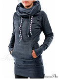 Hooded Drawstring Slim Fit Sweatshirt