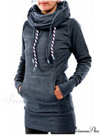 Hooded Drawstring Slim Fit Sweatshirt