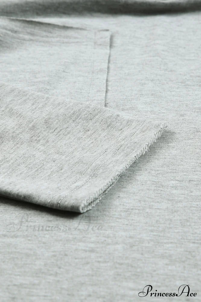 with - Arm Oversized Top Pockets Drop Gray