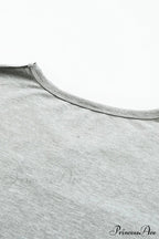 with - Arm Oversized Top Pockets Drop Gray