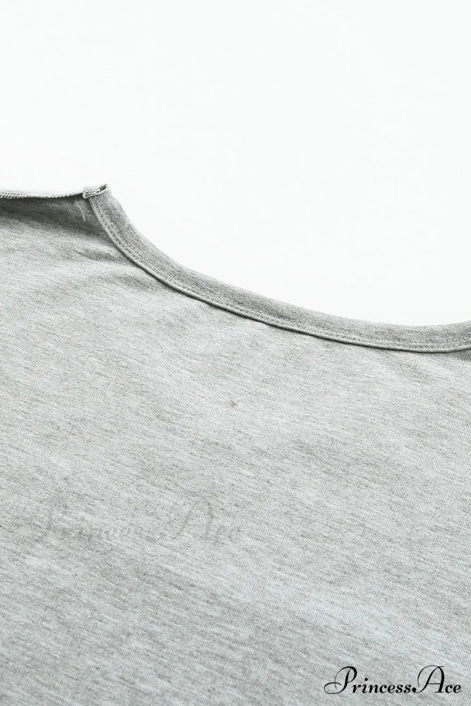 with - Arm Oversized Top Pockets Drop Gray
