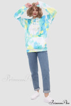 with Tie Hoodie Dye Drawstring
