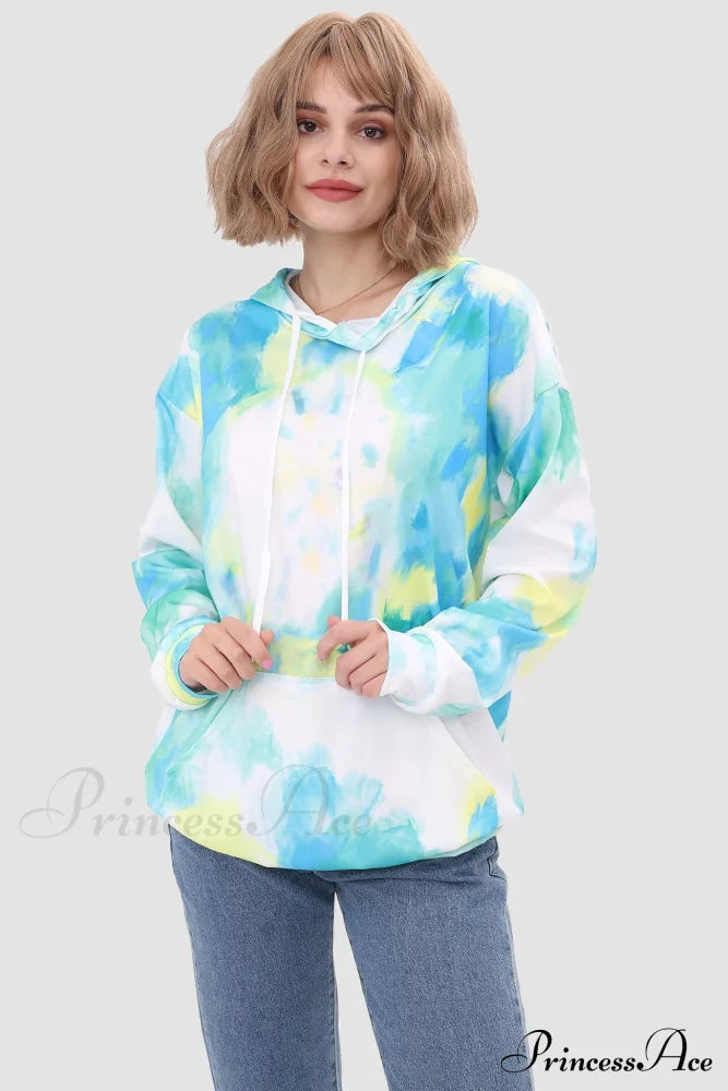 with Tie Hoodie Dye Drawstring