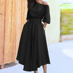 Lucía Effortless a Line Tie Dress Elevated Occasion Wear