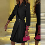 Araxie Timeless Notched Collar Blazer Dress Evening Wear Edit