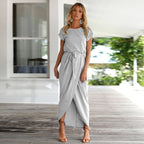 Maricarmen Premium Fashionable Maxi Dress with a Slit Chic Silhouette Collection