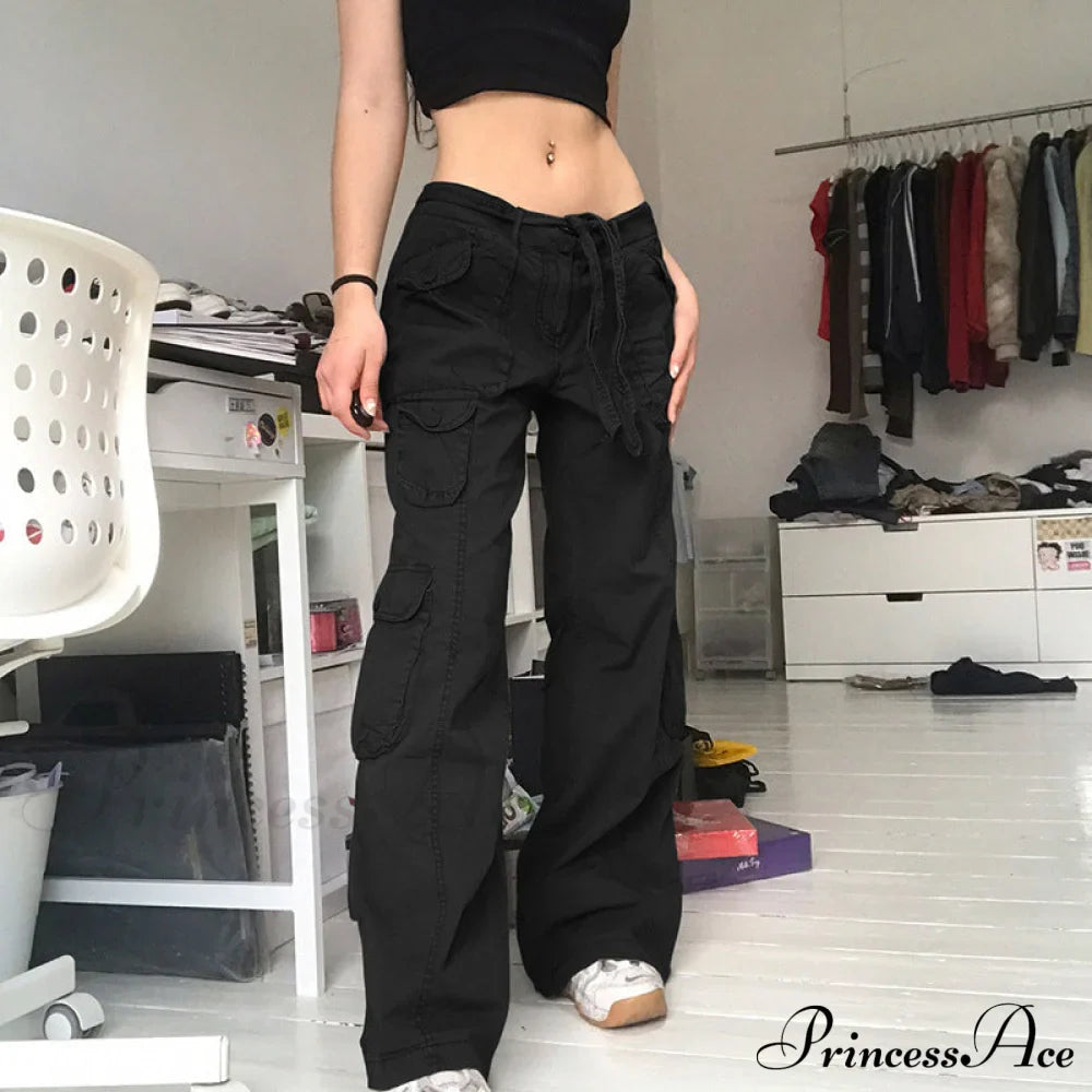 Woman High Waist Baggy Straight Leg Jeans