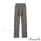 Woman High Waist Baggy Straight Leg Jeans