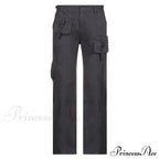 Woman High Waist Baggy Straight Leg Jeans
