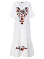 Graphic Print Short Sleeve Shirt Dress