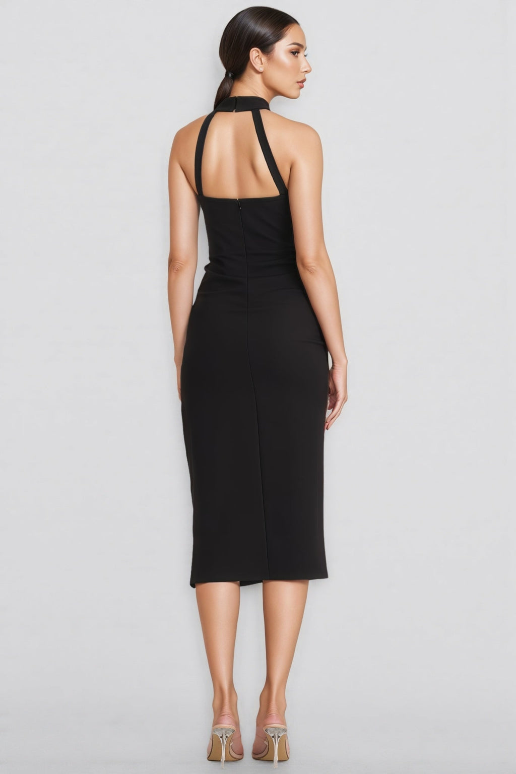 Salemse Diamante Split Midi Dress