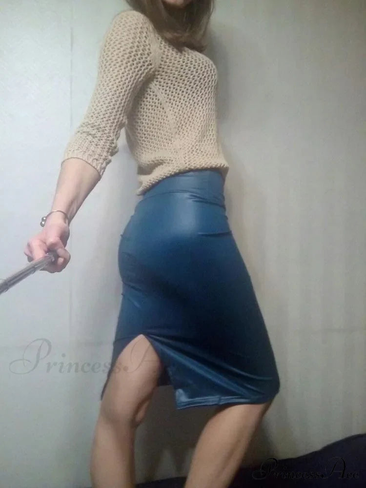 Women New Fashion Back Split  Sexy Skirt