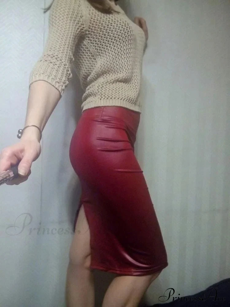 Women New Fashion Back Split  Sexy Skirt